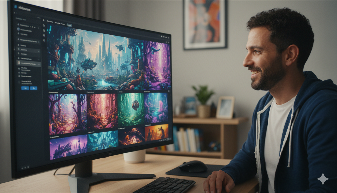 Midjourney ברירת המחדל לתמונות