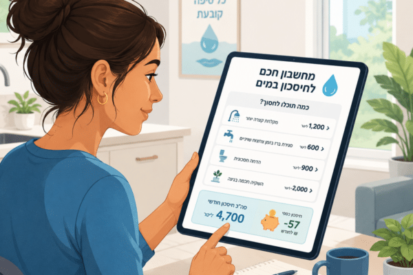 מחשבון לחיסכון במים